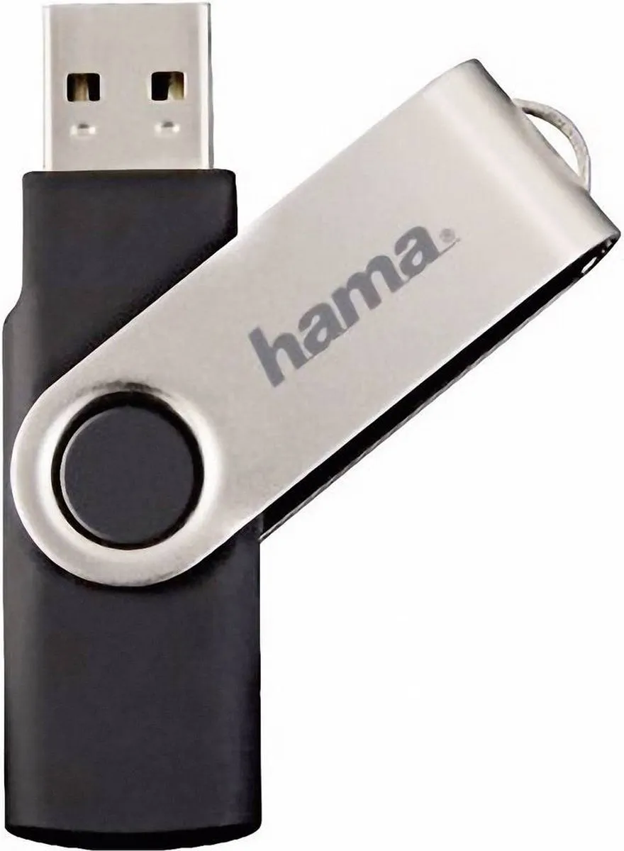 Hama Rotate USB-stick 128GB - Zwart