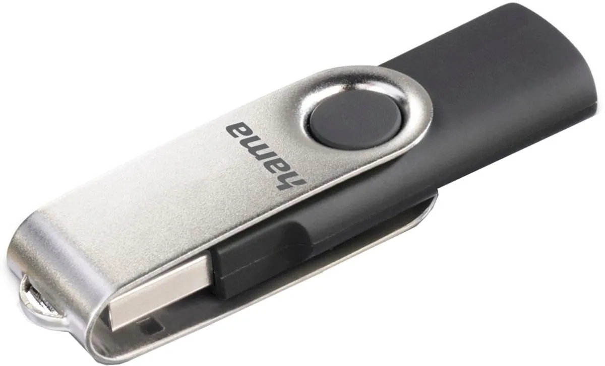 Hama Rotate USB-stick 128GB - Zwart