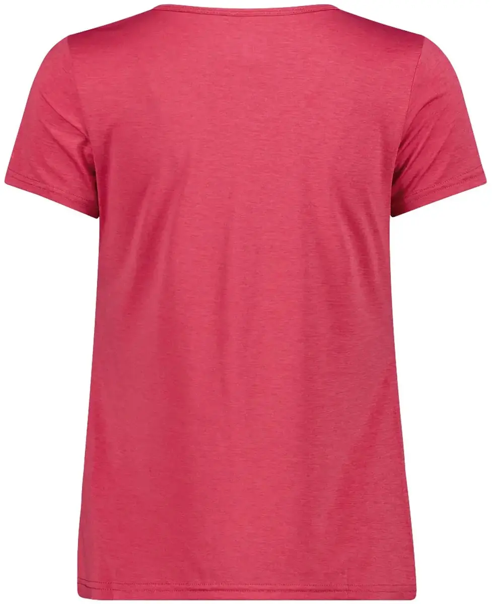 CMP Light T-shirt met wijde hals voor dames - Magenta mel - afbeelding 2 van 6