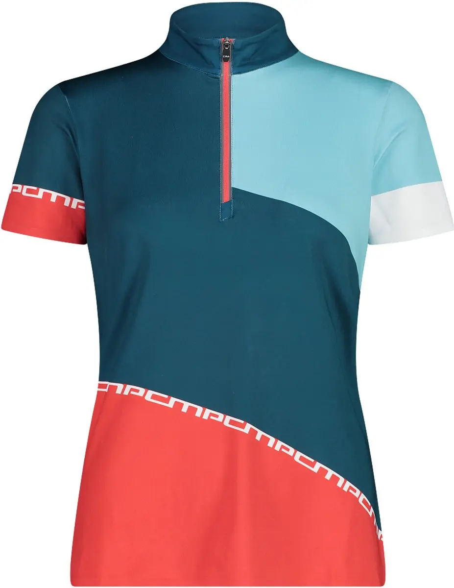 CMP Dames-T-shirt met halve rits