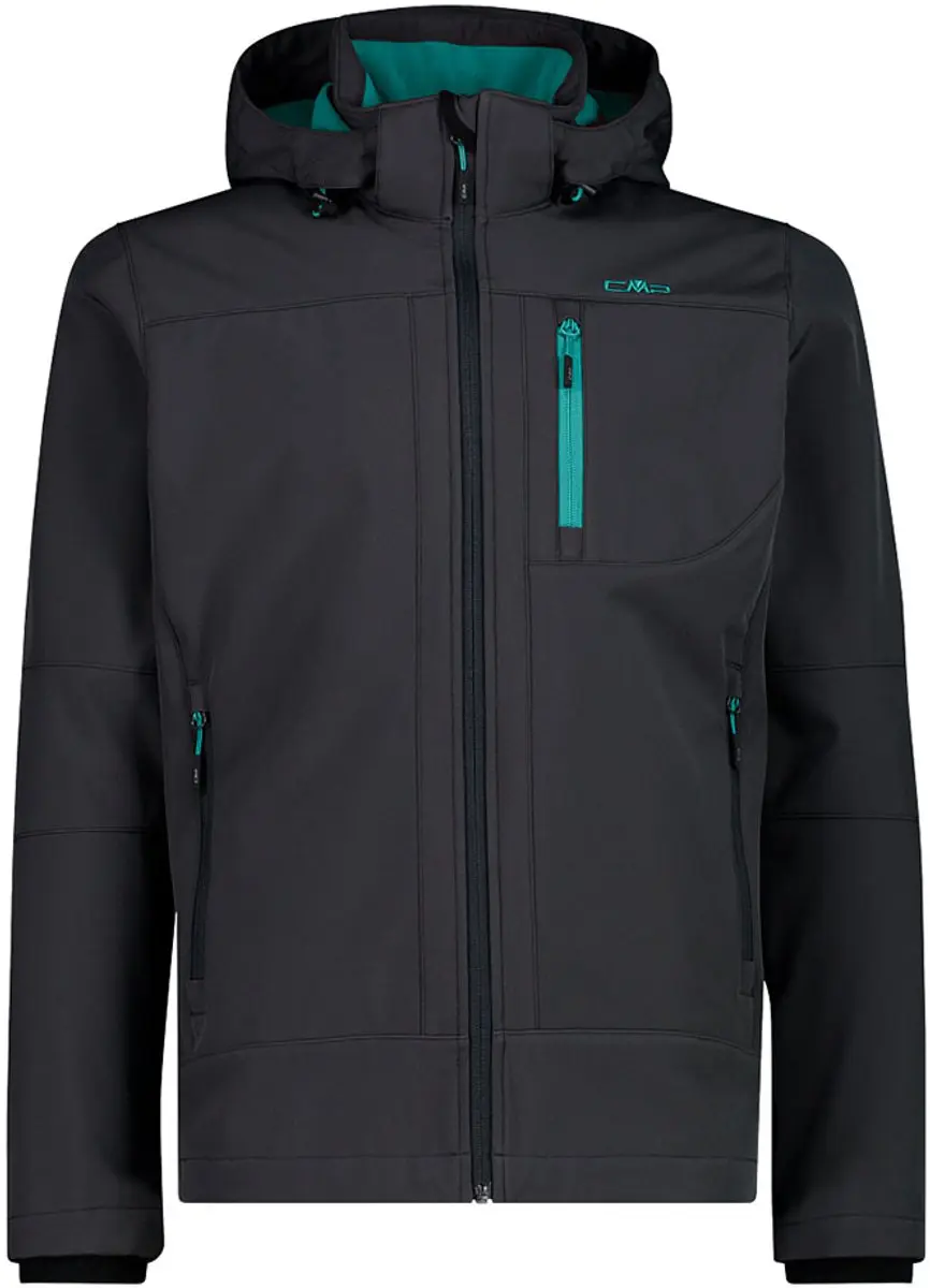 Cmp 3a01787n Softshelljack Zwart 3XL Man