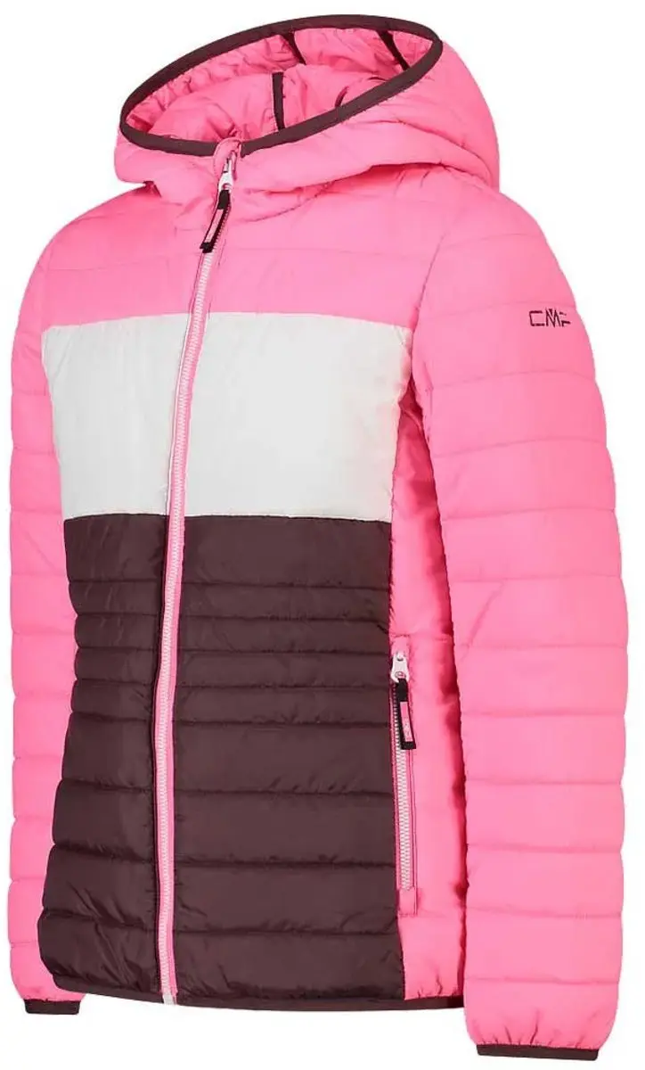 CMP Meisjesjack met Capuchon - Plum/Pink Fluo - 140 - afbeelding 4 van 4