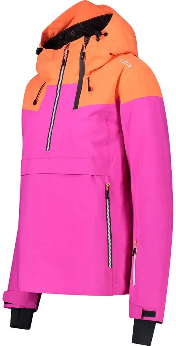CMP Fix Hood Dames Ski Jas - Purple Fluo - afbeelding 3 van 3