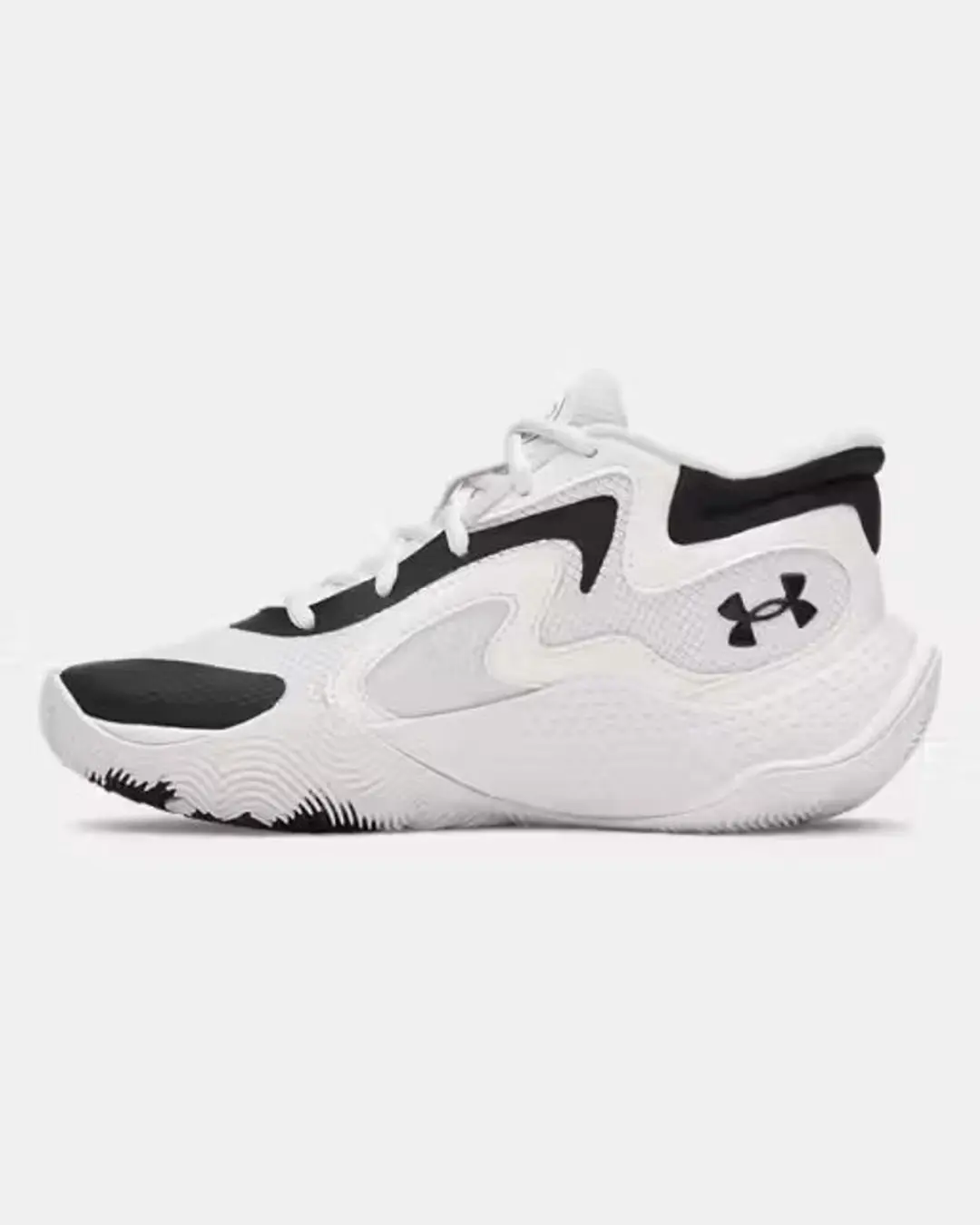 Under Armour Jet '25 GS Basketbalschoen Wit Zwart Maat: 37.5
