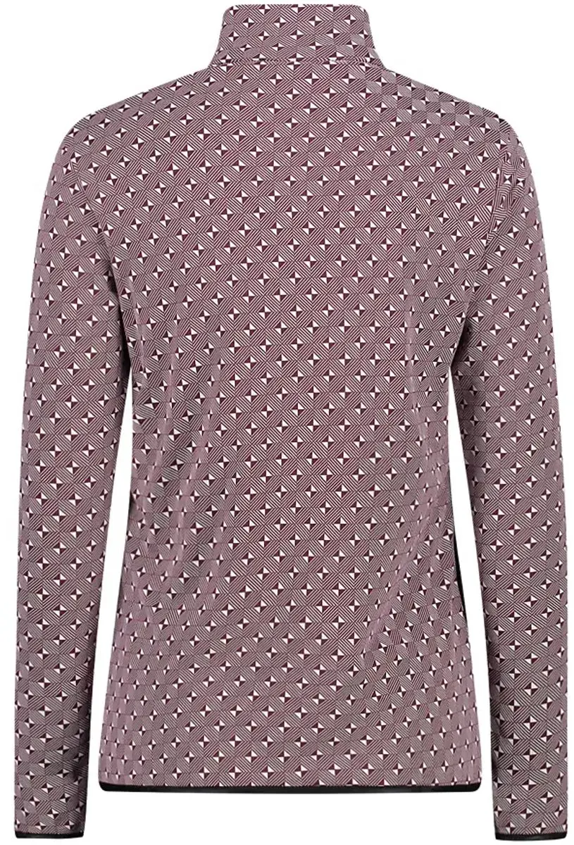 CMP Dames Sweatshirt Met Hoge Hals en Halve Rits - Zwartblauw - afbeelding 4 van 4