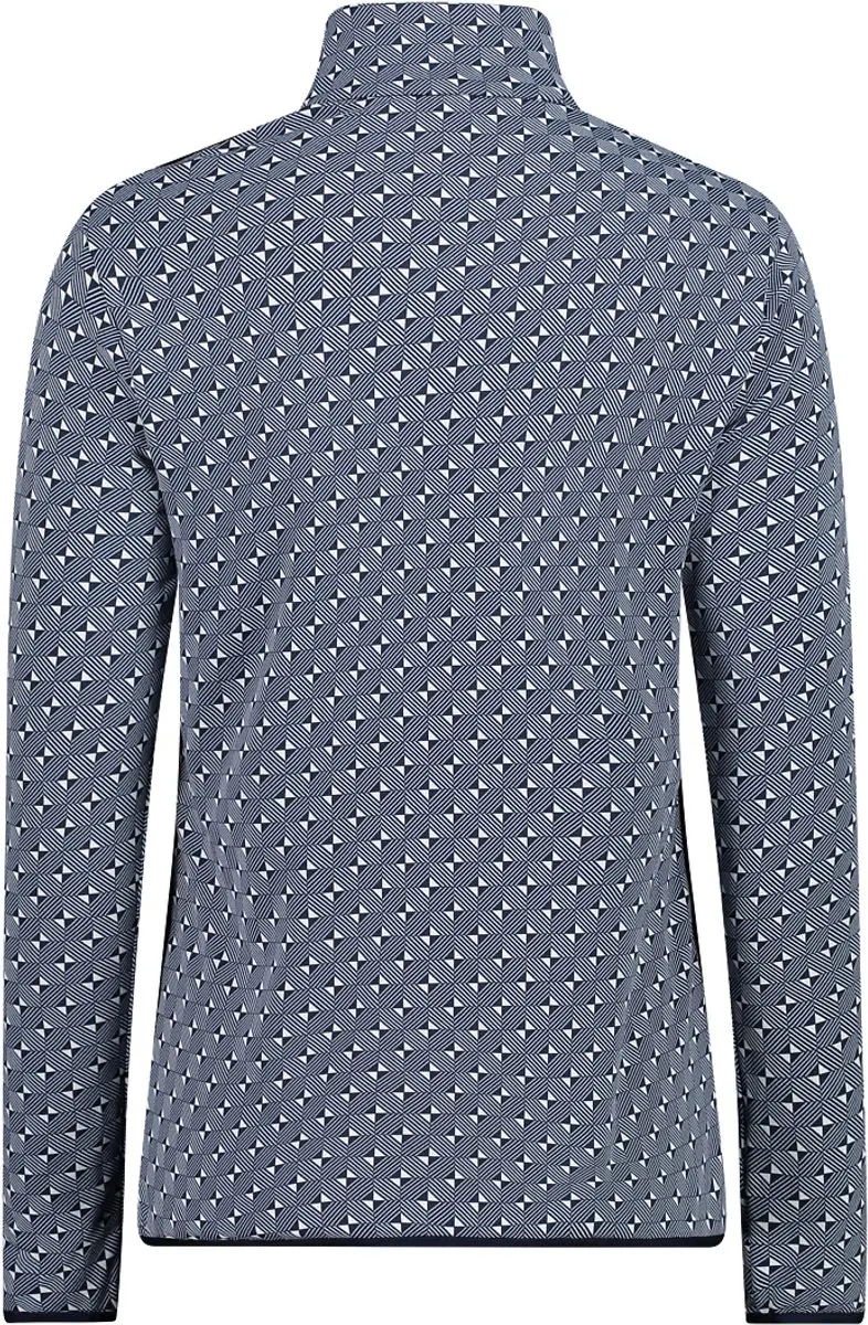 CMP Dames Sweatshirt Met Hoge Hals en Halve Rits - Zwartblauw - afbeelding 2 van 4