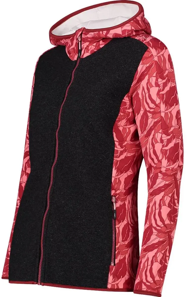CMP Fix Hood Damesjack met capuchon - Rood L - afbeelding 3 van 3