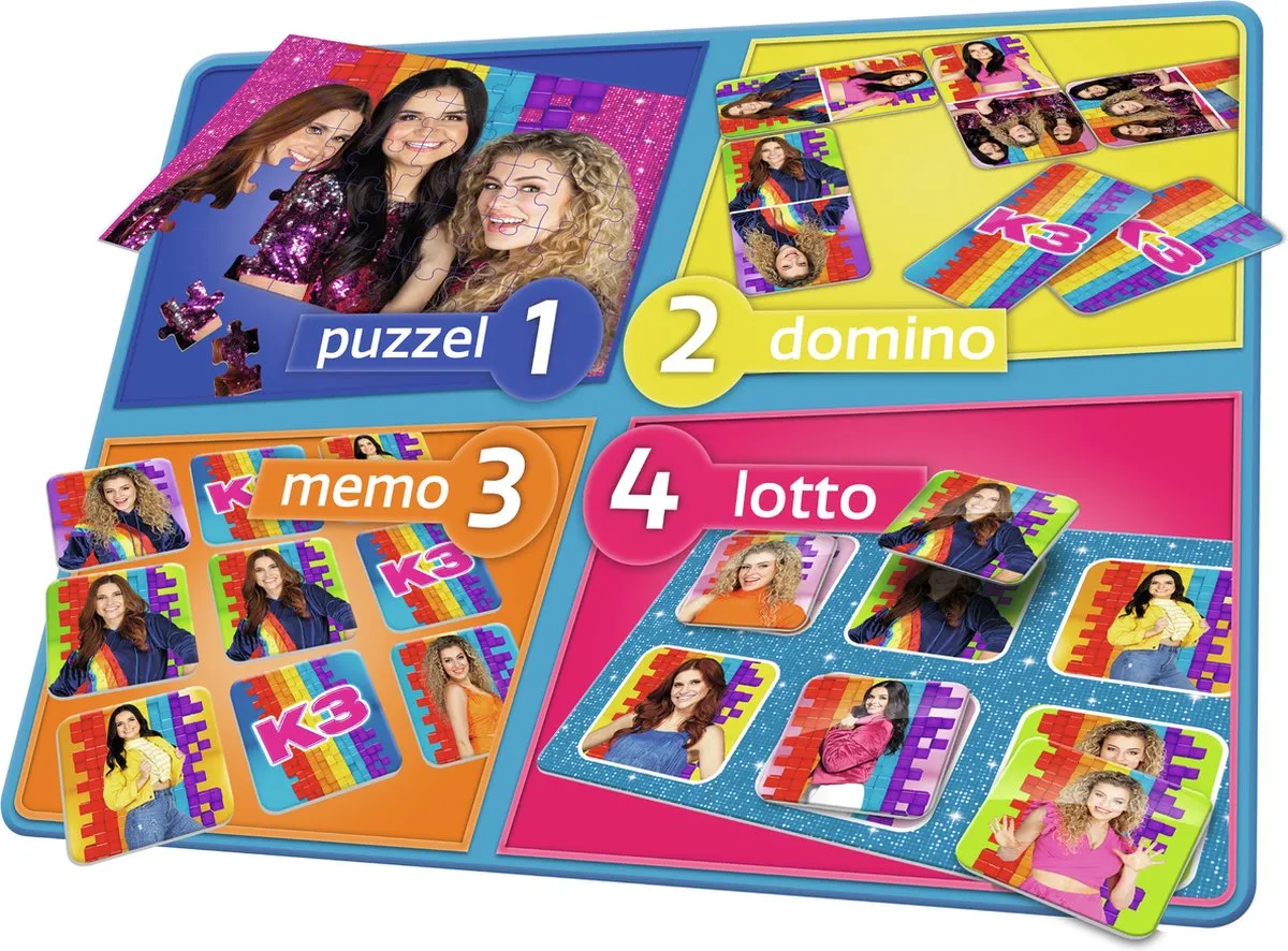 K3 MEK3B2000620 Spel - 4-in-1 - tot 4 spelers