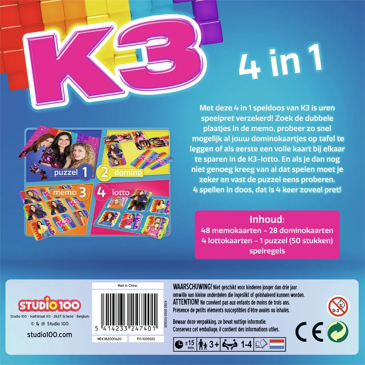 K3 MEK3B2000620 Spel - 4-in-1 - tot 4 spelers