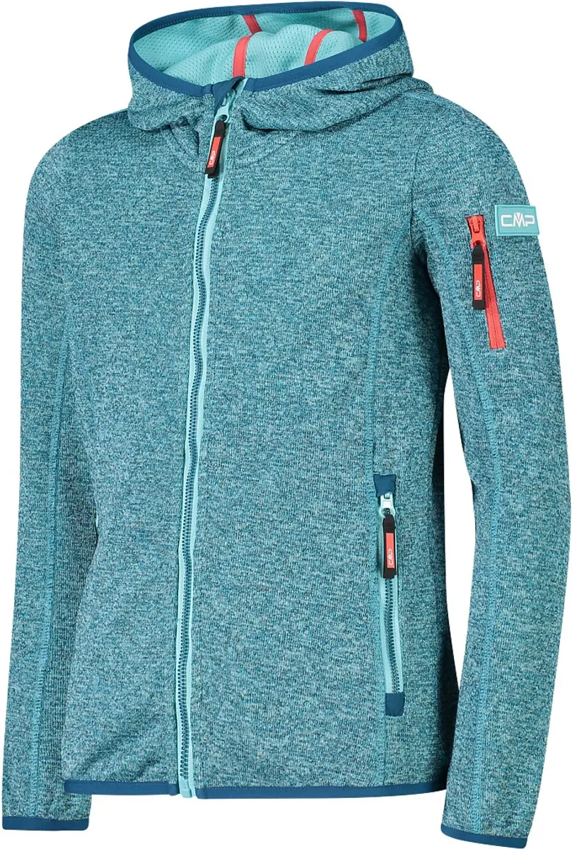 CMP Meisjes Wandeljas met Capuchon - Dusty Blue Mel. - 140 - afbeelding 6 van 6