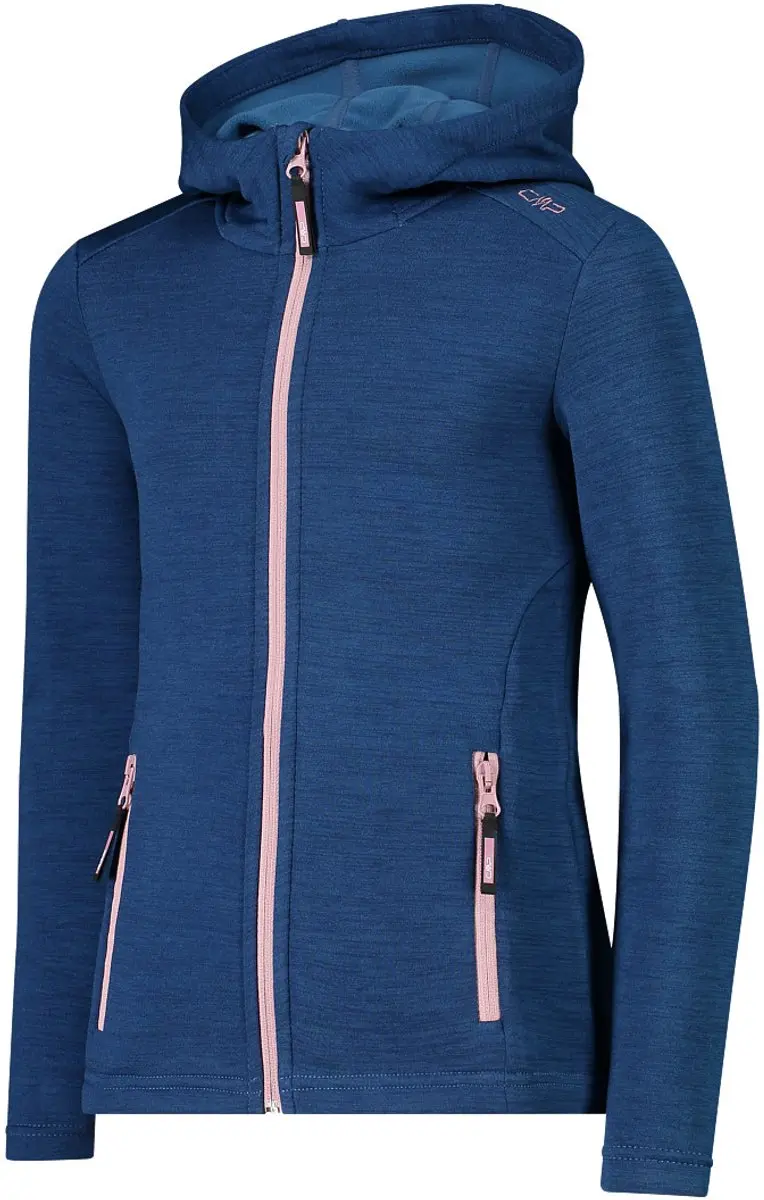CMP Meisjes Wandeljas met Capuchon - Dusty Blue Mel. - 140 - afbeelding 2 van 6