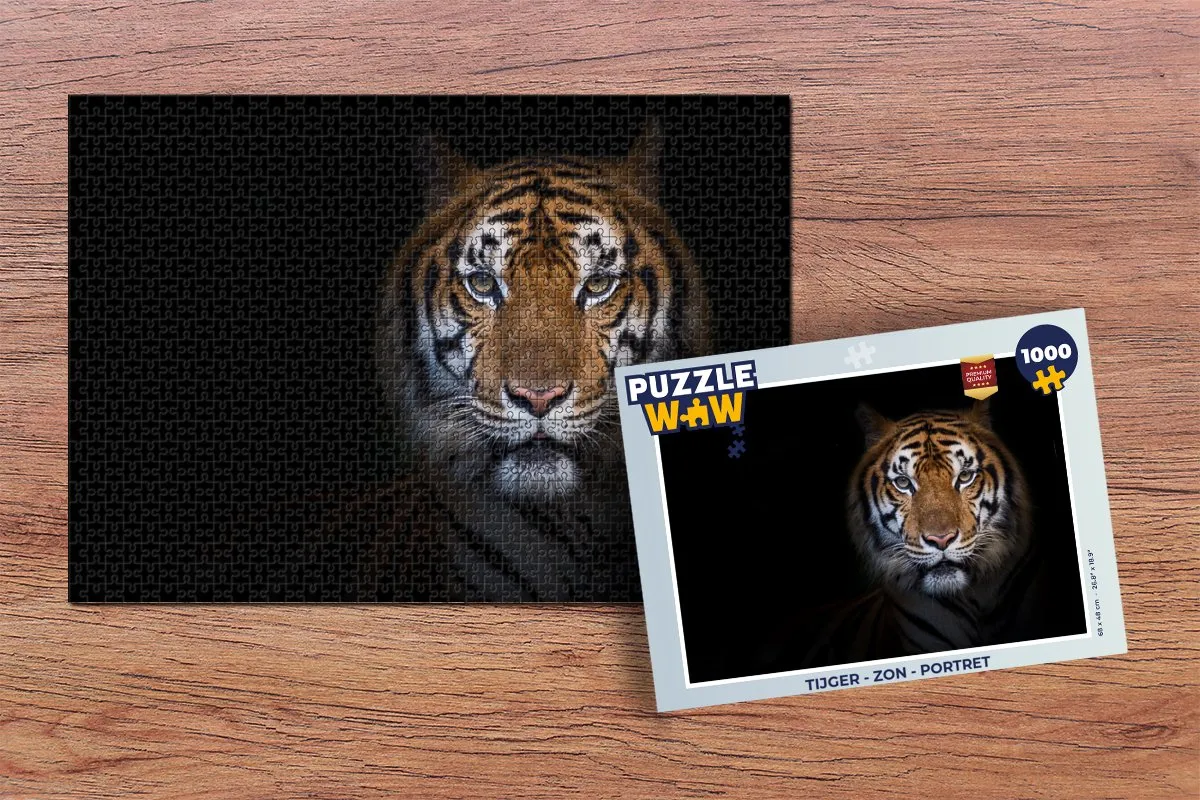 PuzzleWow Tijger Legpuzzel 1000 Stuks - Multicolor