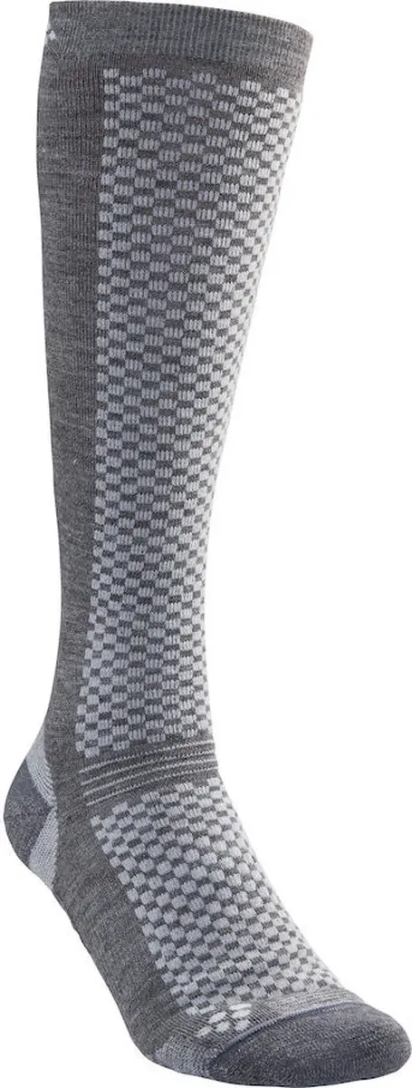 Craft 2 paar fietssokken Winter Unisex Grijs / WARM HIGH 2-PACK SOCK GRANITE/PLA