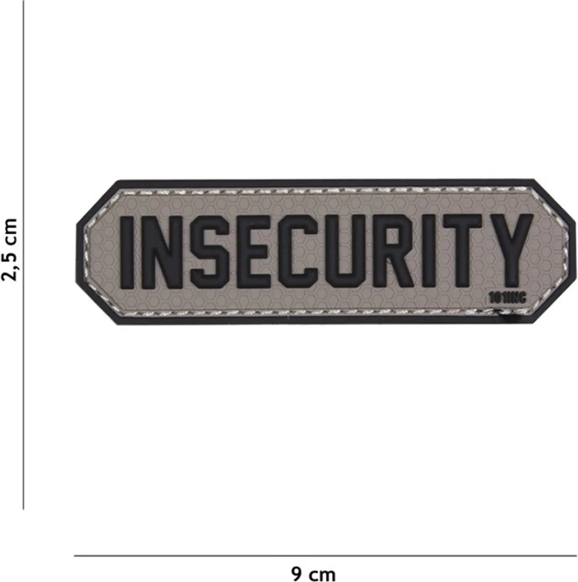 101 Inc Embleem 3D Pvc Insecurity Grijs