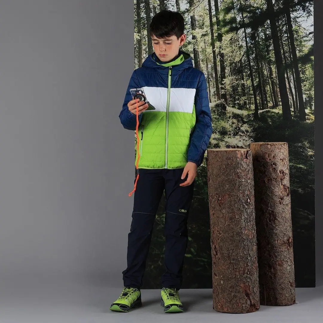 CMP Kinderen Hoodie - Groen/Blauw/Wit - 164 - afbeelding 2 van 4