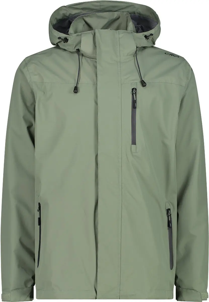 Cmp 30x9727 Rain Zip Hood Jas Groen 52 Man