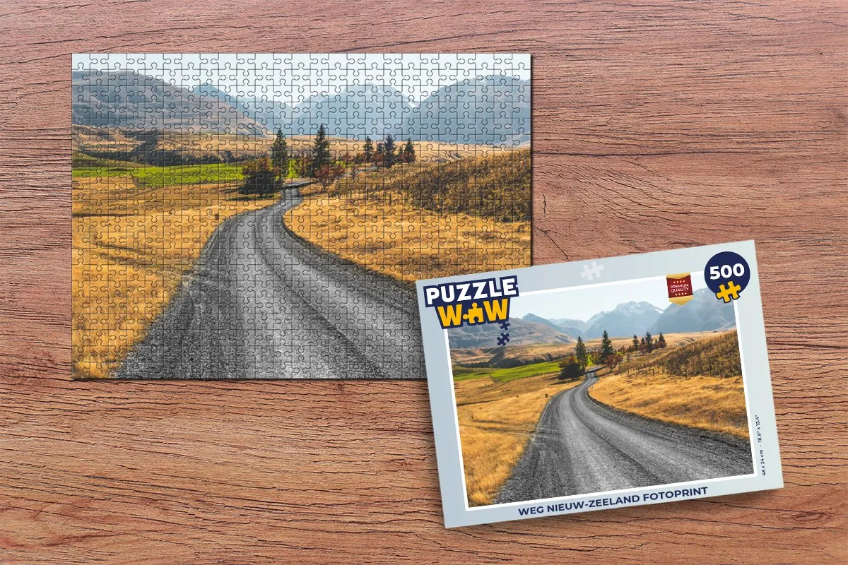 PuzzleWow Legpuzzel Nieuw-Zeeland 500 Stuks - Multicolor