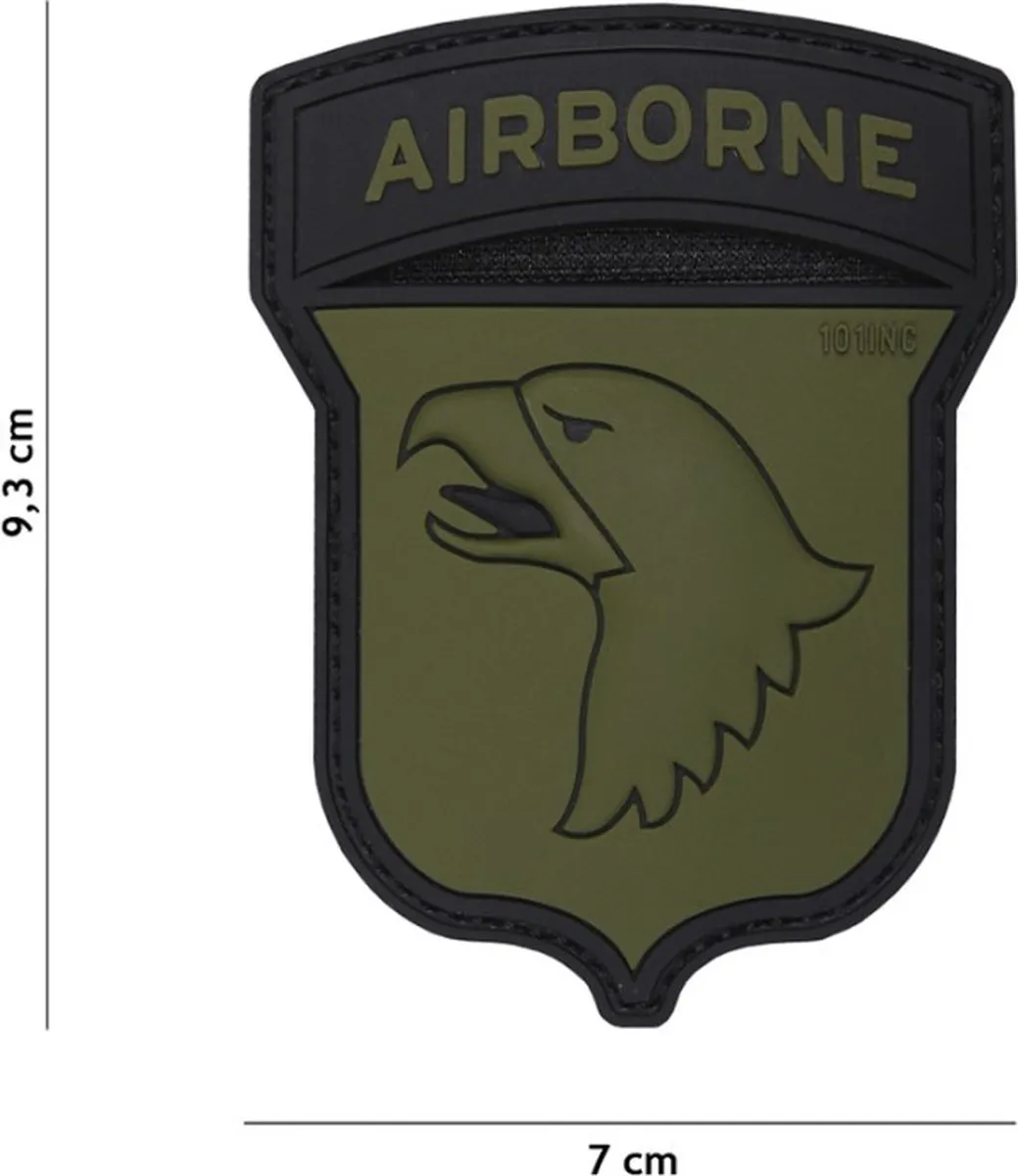 101 Inc Embleem 3D PVC Airborne Groen