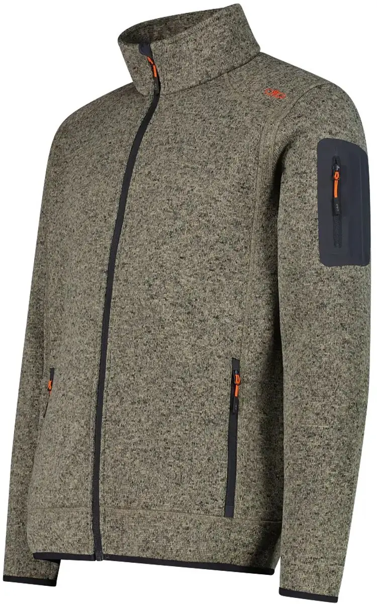 CMP Dikke Gemêleerde Fleece - Corda/Antraciet - 5XL - afbeelding 2 van 6