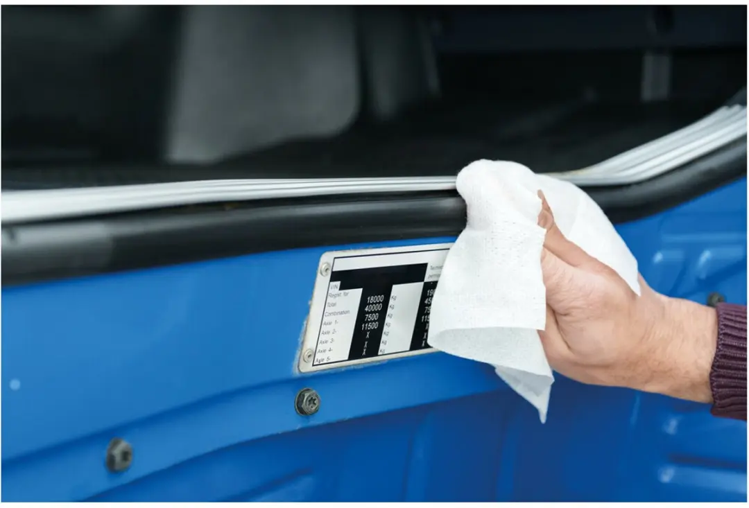 Wet wipes rubber en afdichting