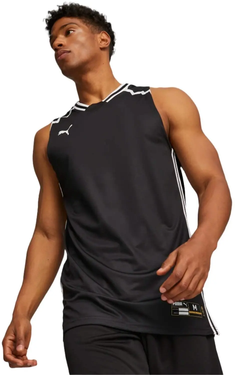 Puma Hoops Team Game Mouwloos T-shirt Zwart 2XL