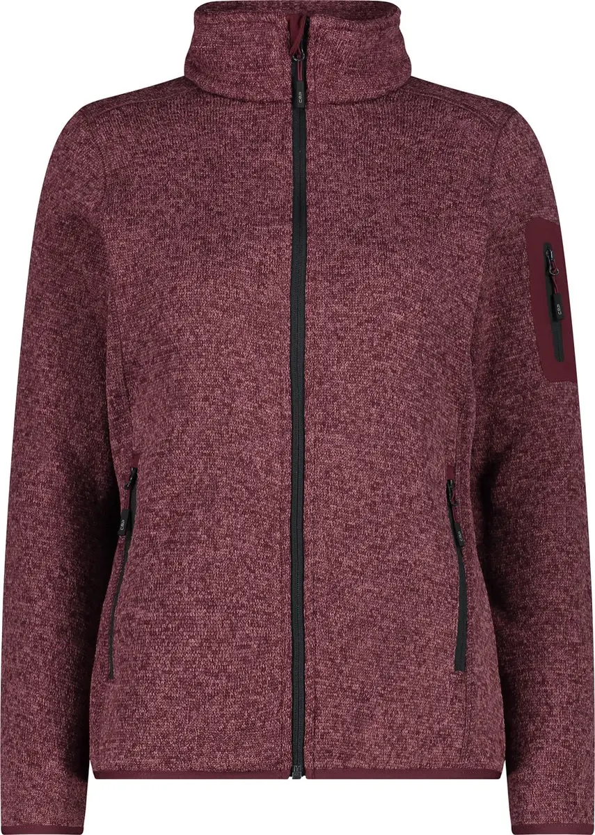 CMP Damesfleece met Rits - Burgundy-Antracite - afbeelding 2 van 3