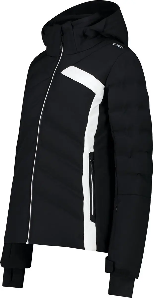 CMP Dames Zip Hood Ski Jas - Zwart - Maat 46 - afbeelding 2 van 3