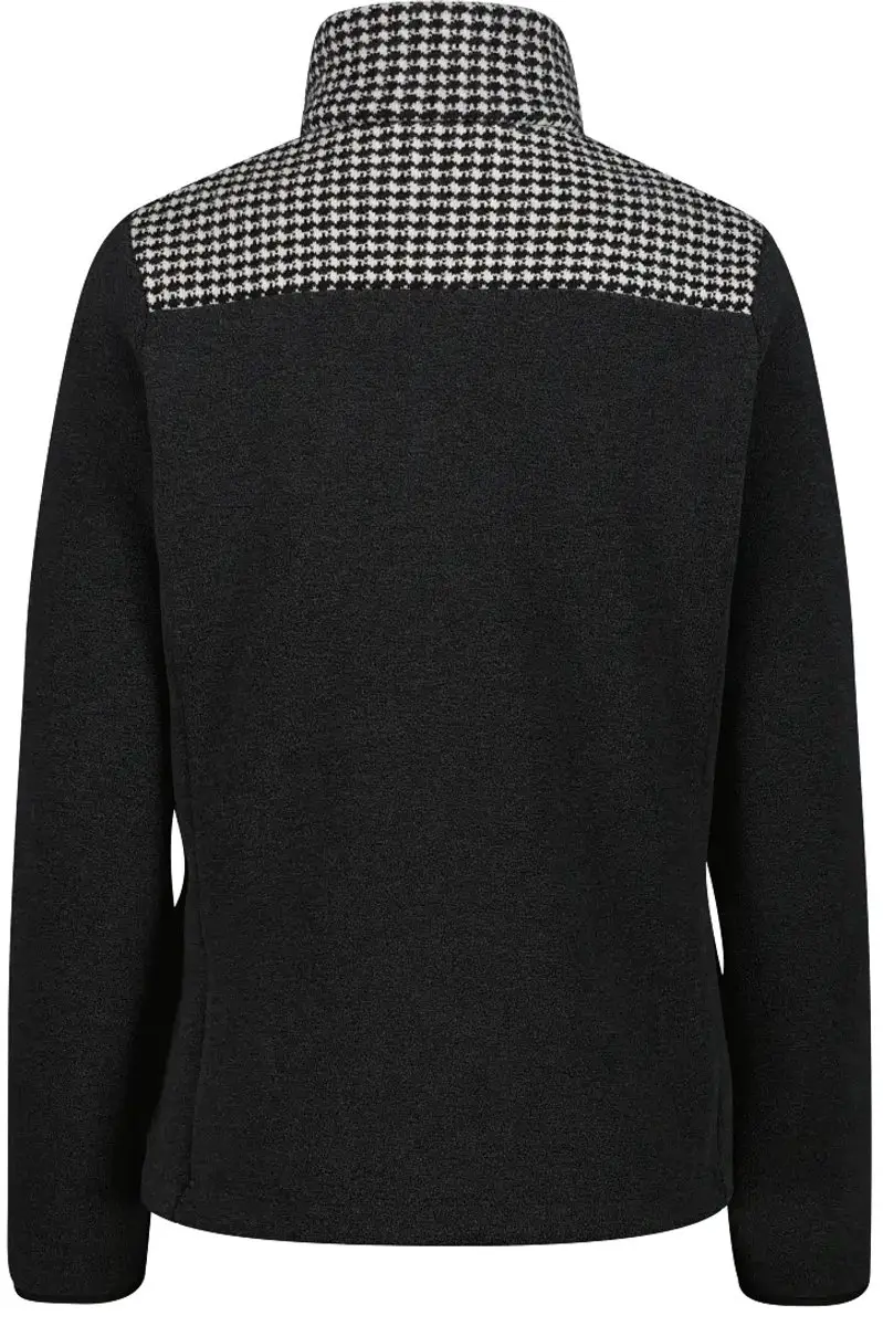 CMP Damesfleece Houndstooth-Print - Nero Mel. - afbeelding 6 van 6