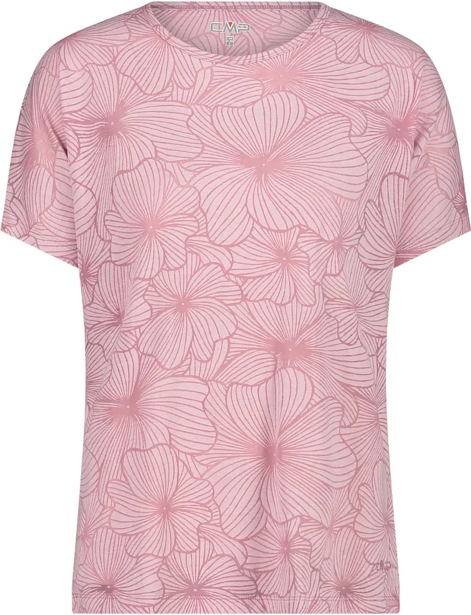 CMP Gebloemd Dames T-Shirt - Diep Meer - afbeelding 3 van 6