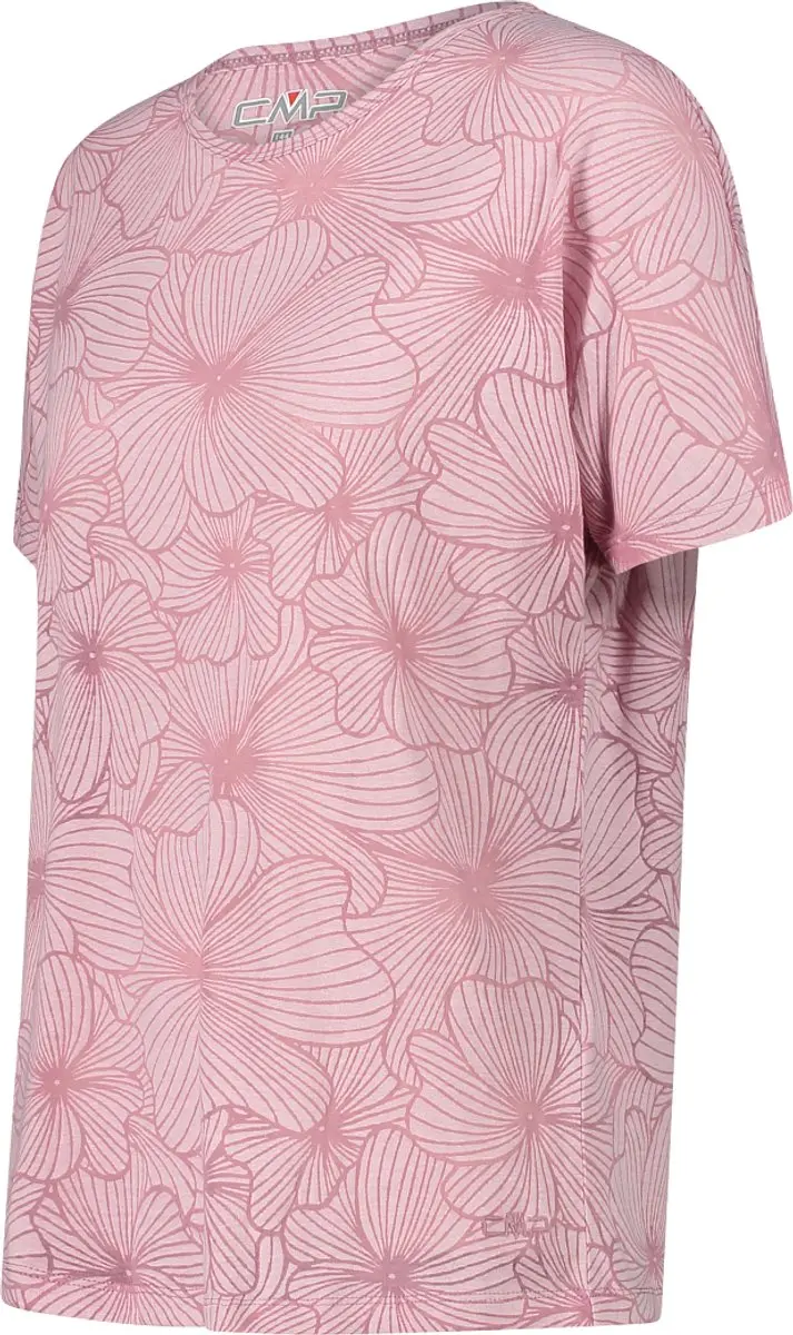 CMP Gebloemd Dames T-Shirt - Diep Meer - afbeelding 4 van 6