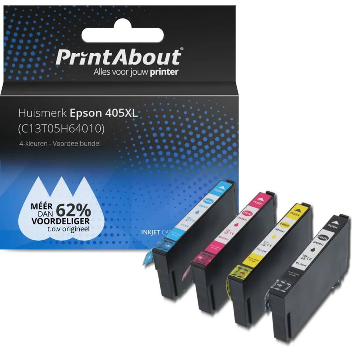PrintAbout Epson 405XL Inktcartridge 4-kleuren - 5.135 pagina's