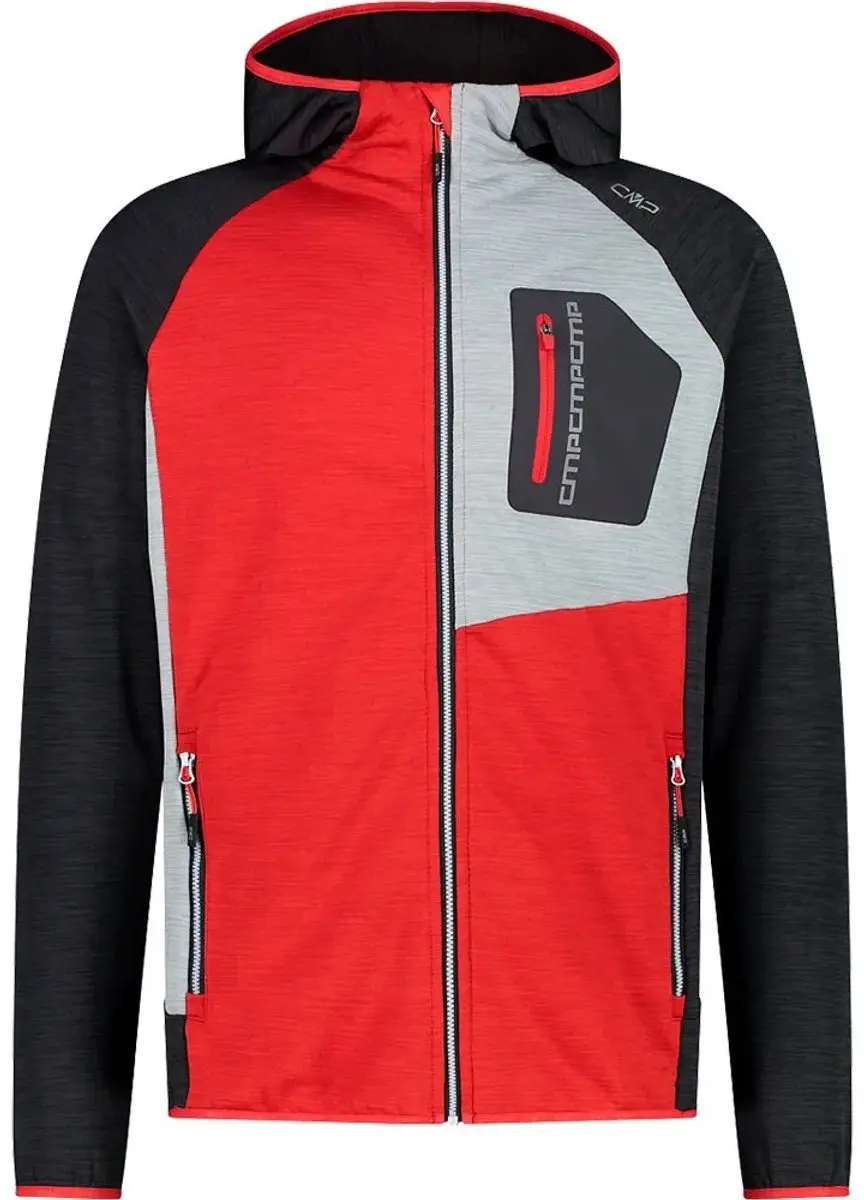 Cmp Fix Hood 32g4357 Fleece Met Kap Rood L Man