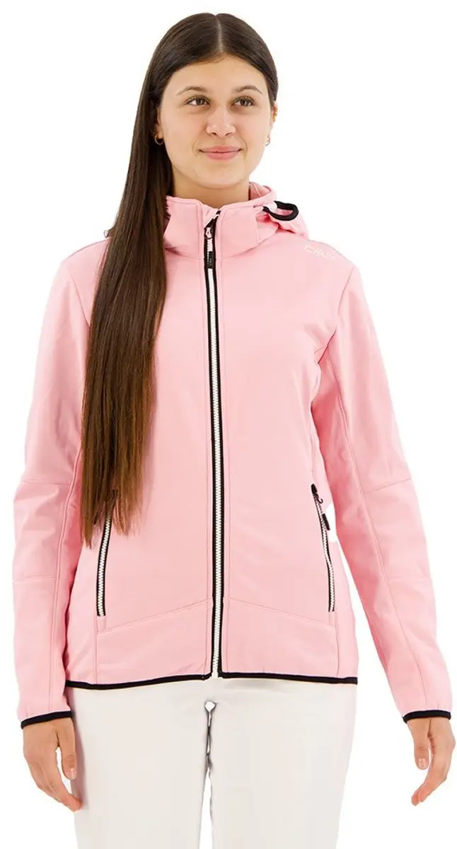Cmp Zip Hood 32a0456 Softshelljack Roze M Vrouw