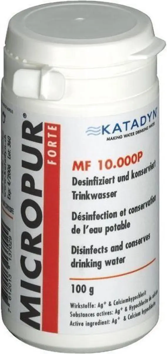 Katadyn Micropur Forte MF 10.000P Zuiveringspoeder 100g - afbeelding 5 van 5
