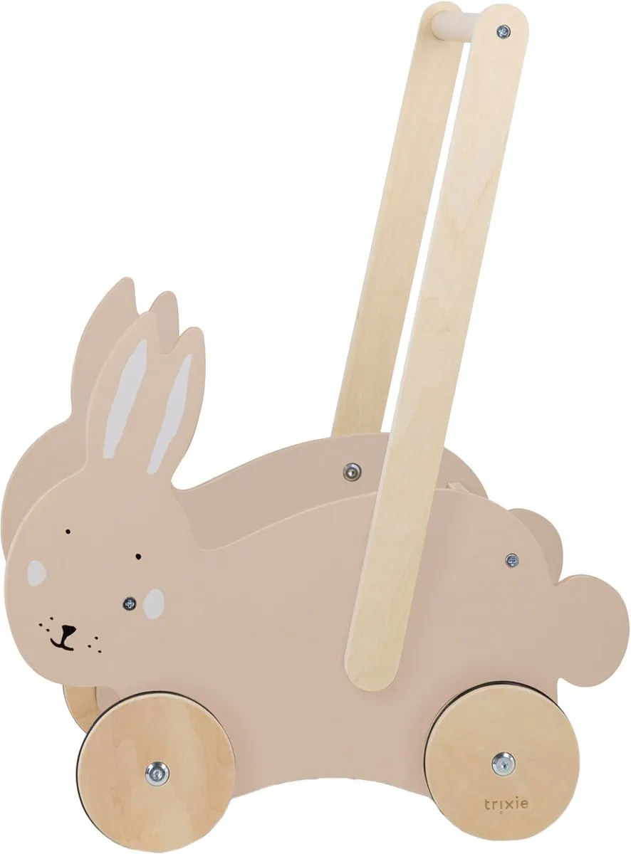 Trixie Houten Loopwagen Mrs. Rabbit - Roze - afbeelding 6 van 6