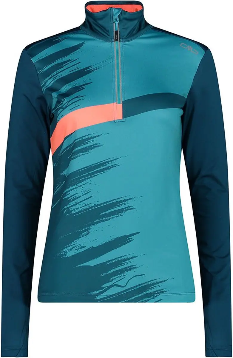 CMP Damessweatshirt met Halve Rits - Blauw - M