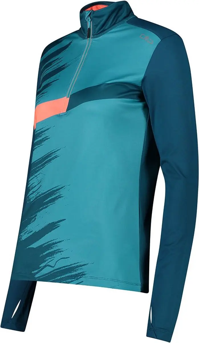 CMP Damessweatshirt met Halve Rits - Blauw - M - afbeelding 4 van 6