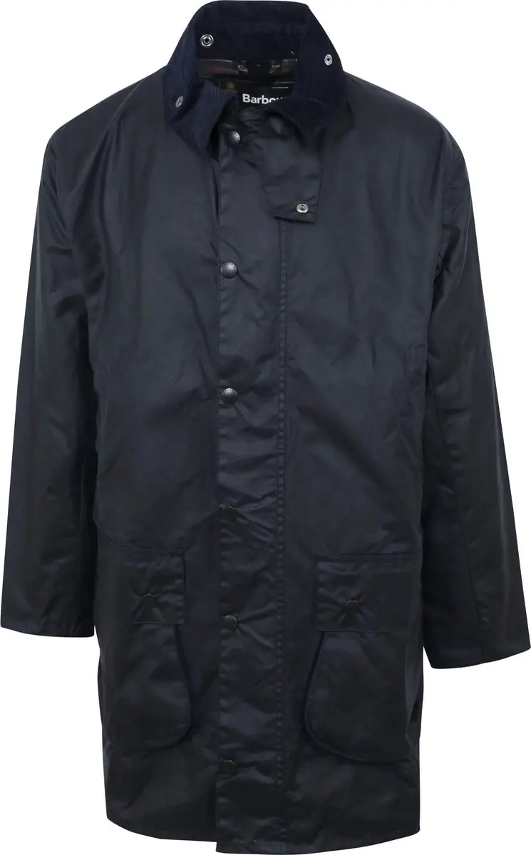 Barbour Border Wax Jas Blauw - Maat 50 - Heren - Wax jassen