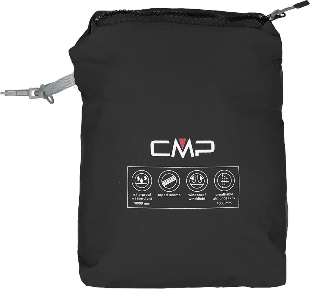 CMP Rain Snaps Hood Waterdichte Jas met Capuchon - Zwart - afbeelding 2 van 2