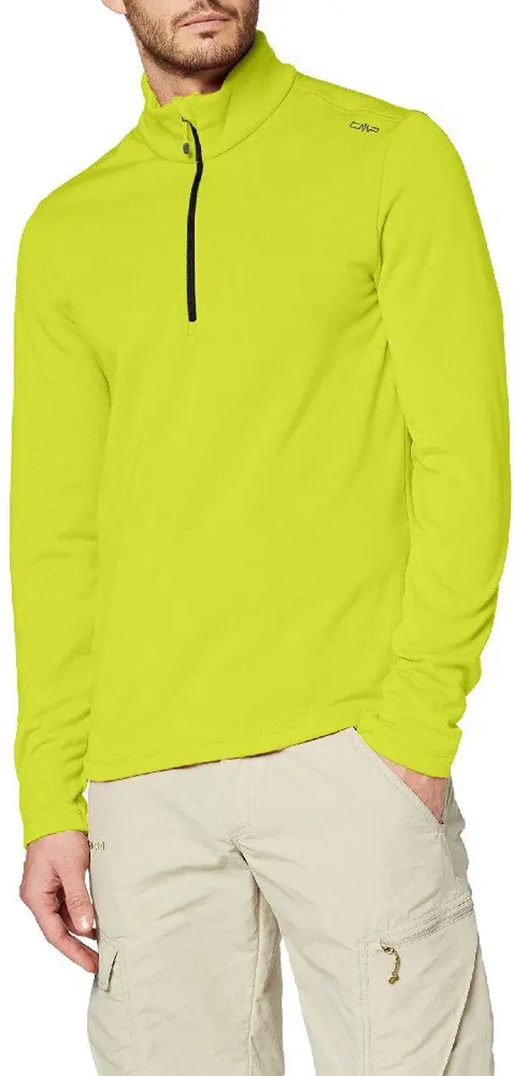 Cmp Sweat 3e15747 Fleece Met Halve Rits Geel M Man