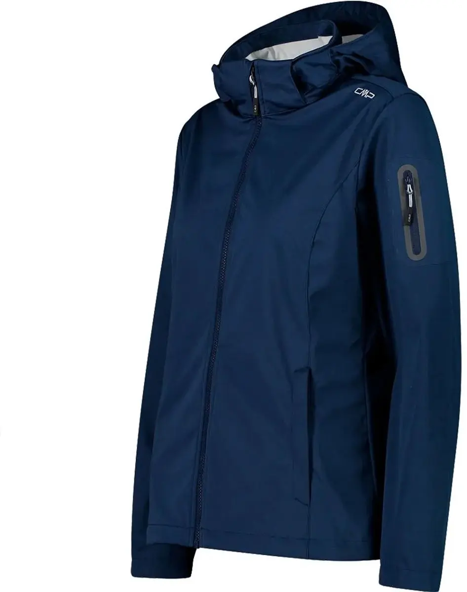 CMP Zip Hood Softshelljack Dames - Blue/Ice - XL - afbeelding 5 van 6