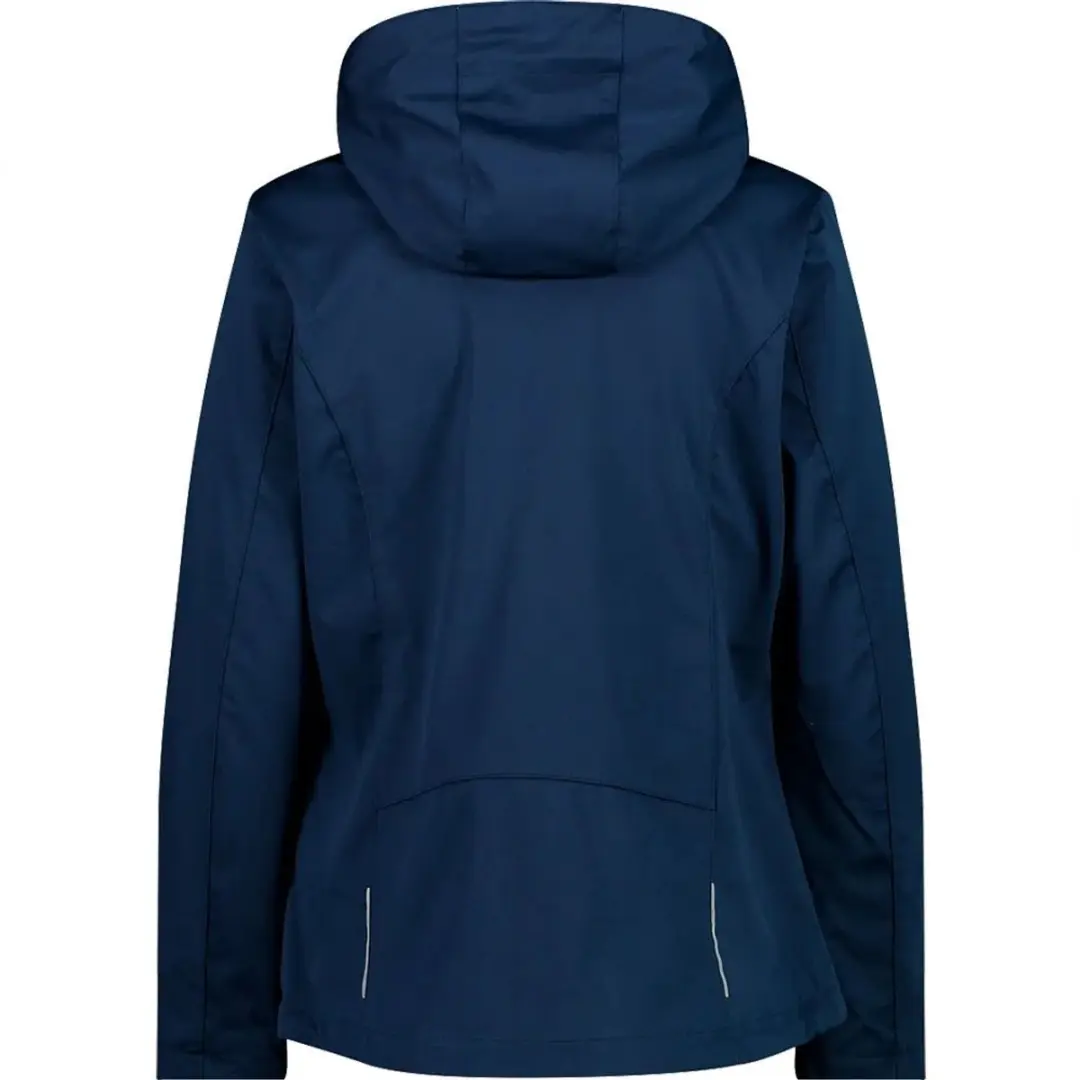 CMP Zip Hood Softshelljack Dames - Blue/Ice - XL - afbeelding 3 van 6