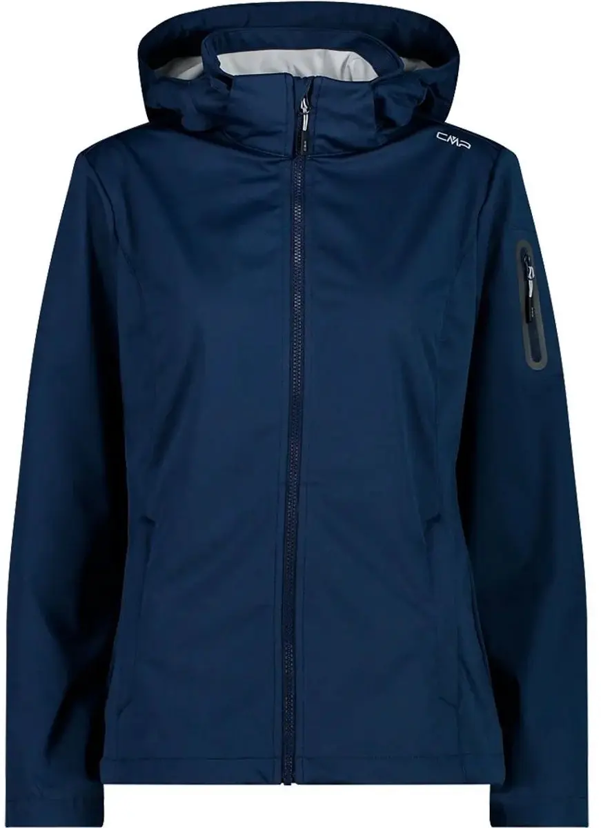 CMP Zip Hood Softshelljack Dames - Blue/Ice - XL - afbeelding 6 van 6