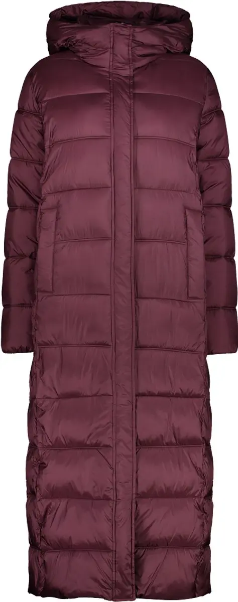 Shiny lange gewatteerde parka met capuchon voor dames CMP