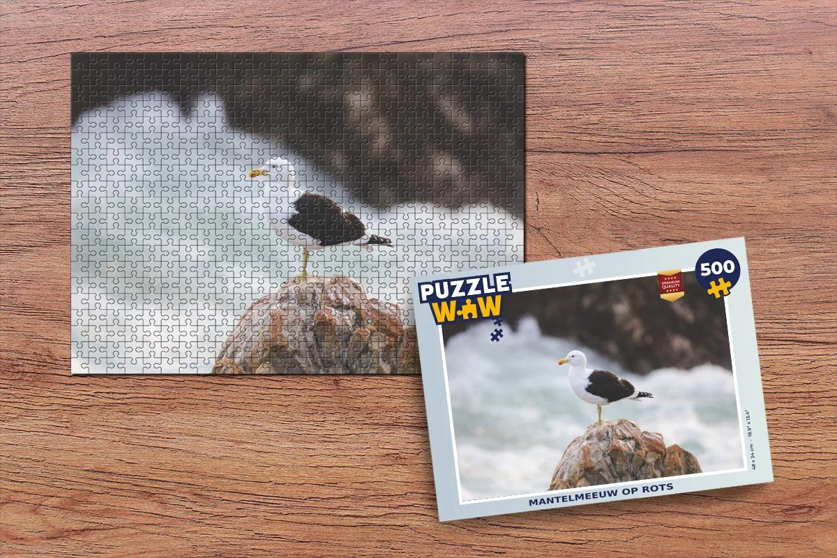 PuzzleWow Meeuw Water Legpuzzel 500 Stuks - Multicolor