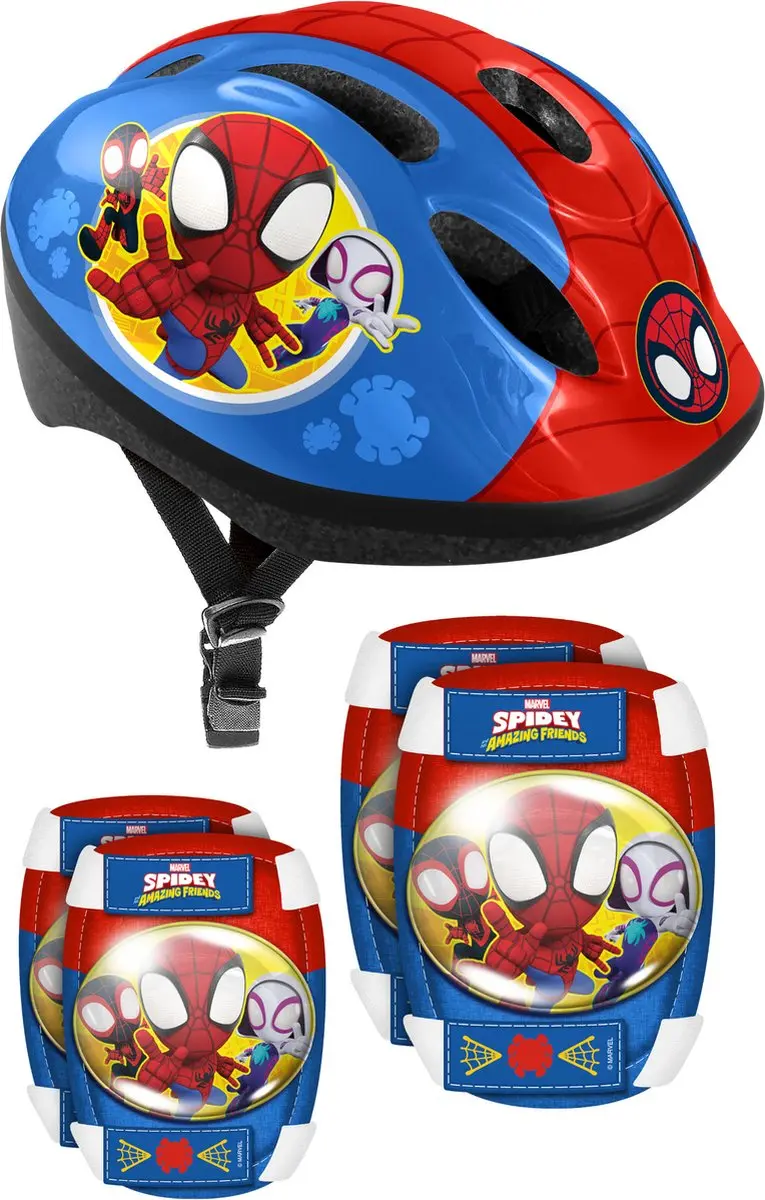 Marvel Spidey helm met knie & elleboogbeschermers