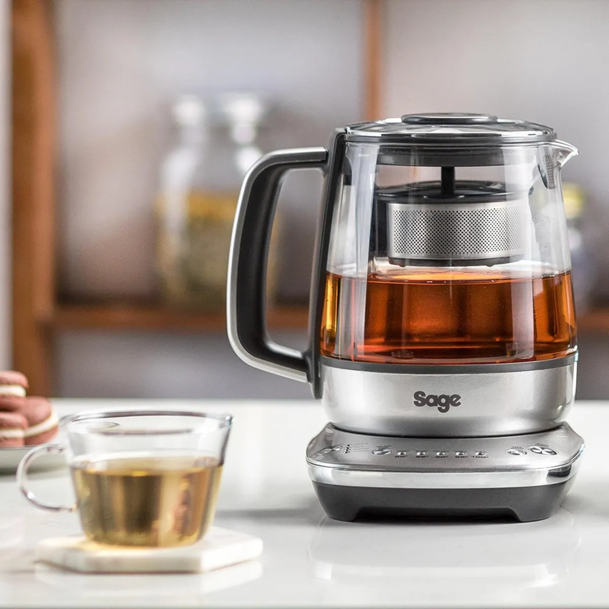 Sage the Tea Maker Compact - 1600W - 10 Programma's - 1000ml - Smoked Hickory