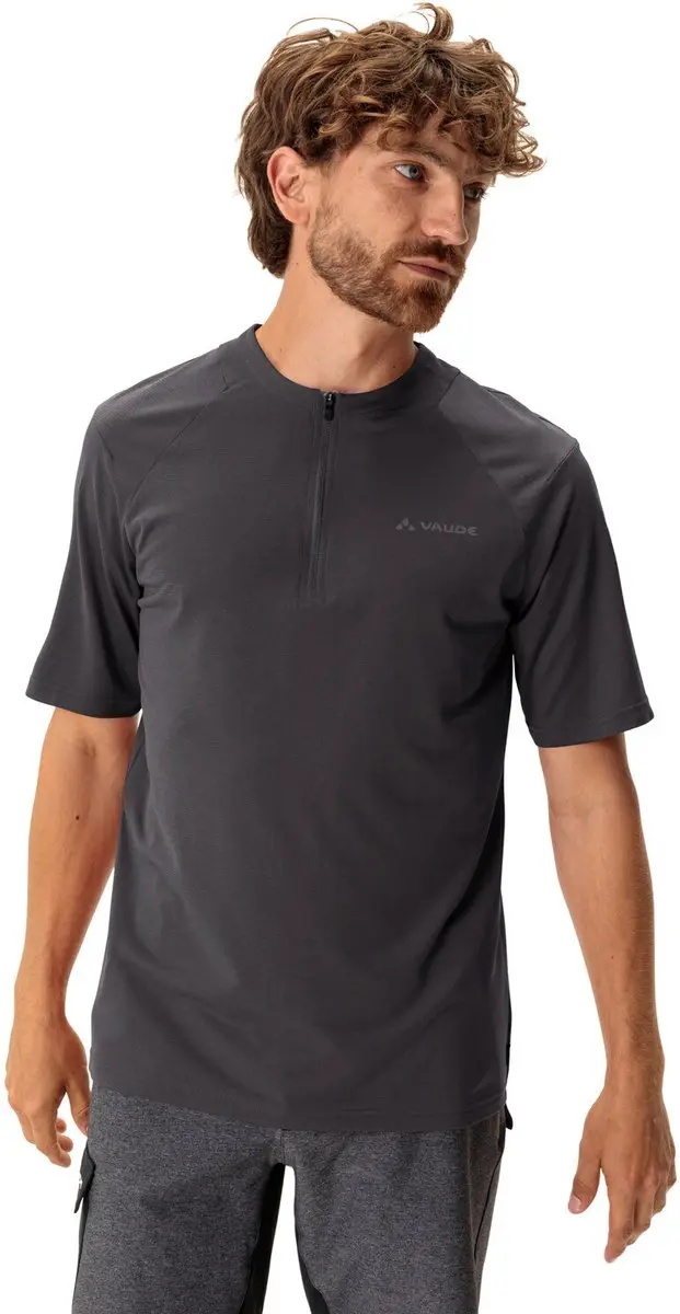 Vaude Tremalzo Q-Zip Heren Fietsshirt - L - Phantom Black - afbeelding 6 van 6