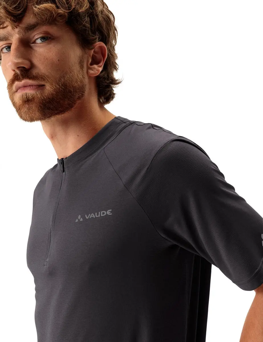 Vaude Tremalzo Q-Zip Heren Fietsshirt - L - Phantom Black - afbeelding 3 van 6