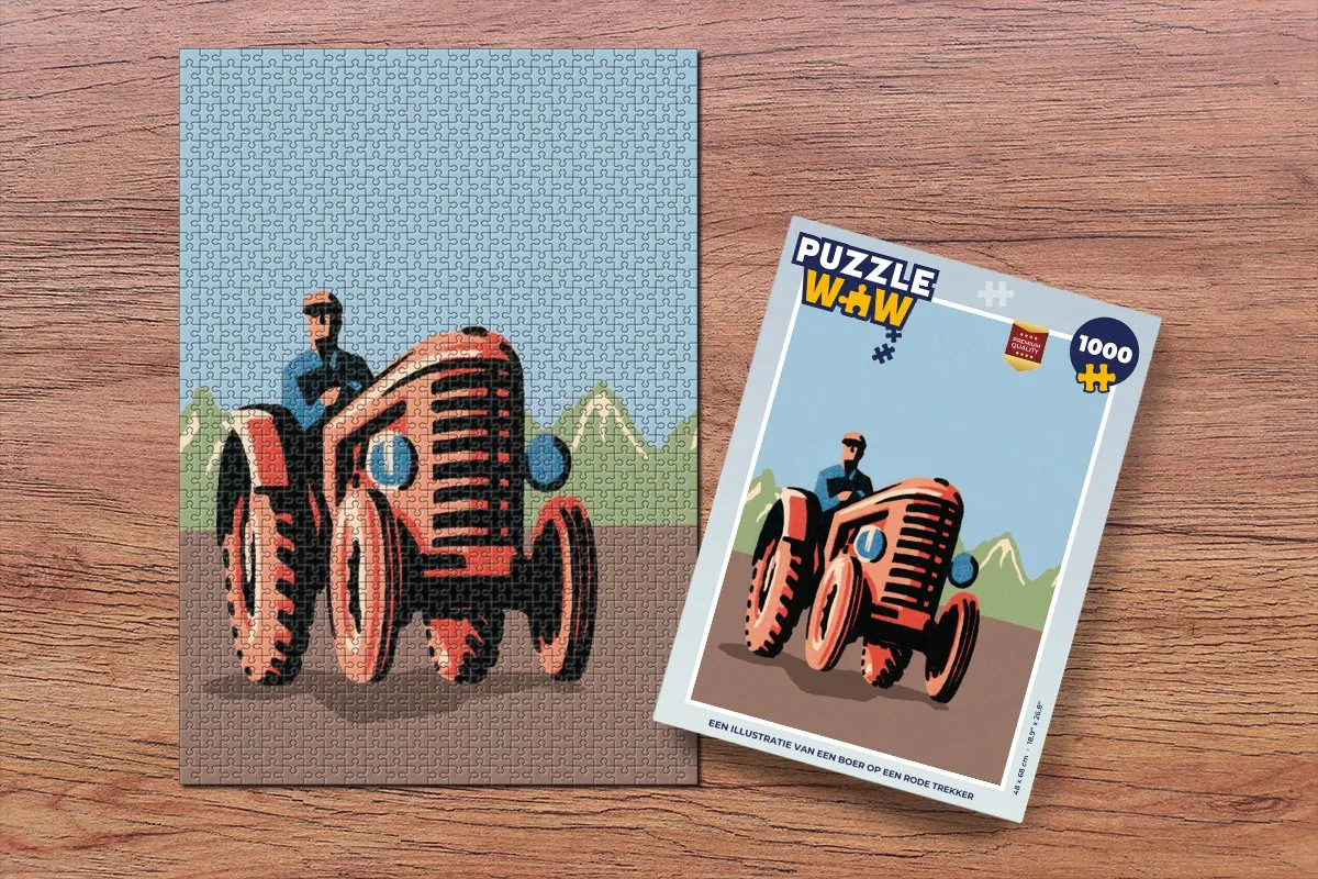 PuzzleWow Trekker Boer Legpuzzel 1000 Stuks - Multicolor